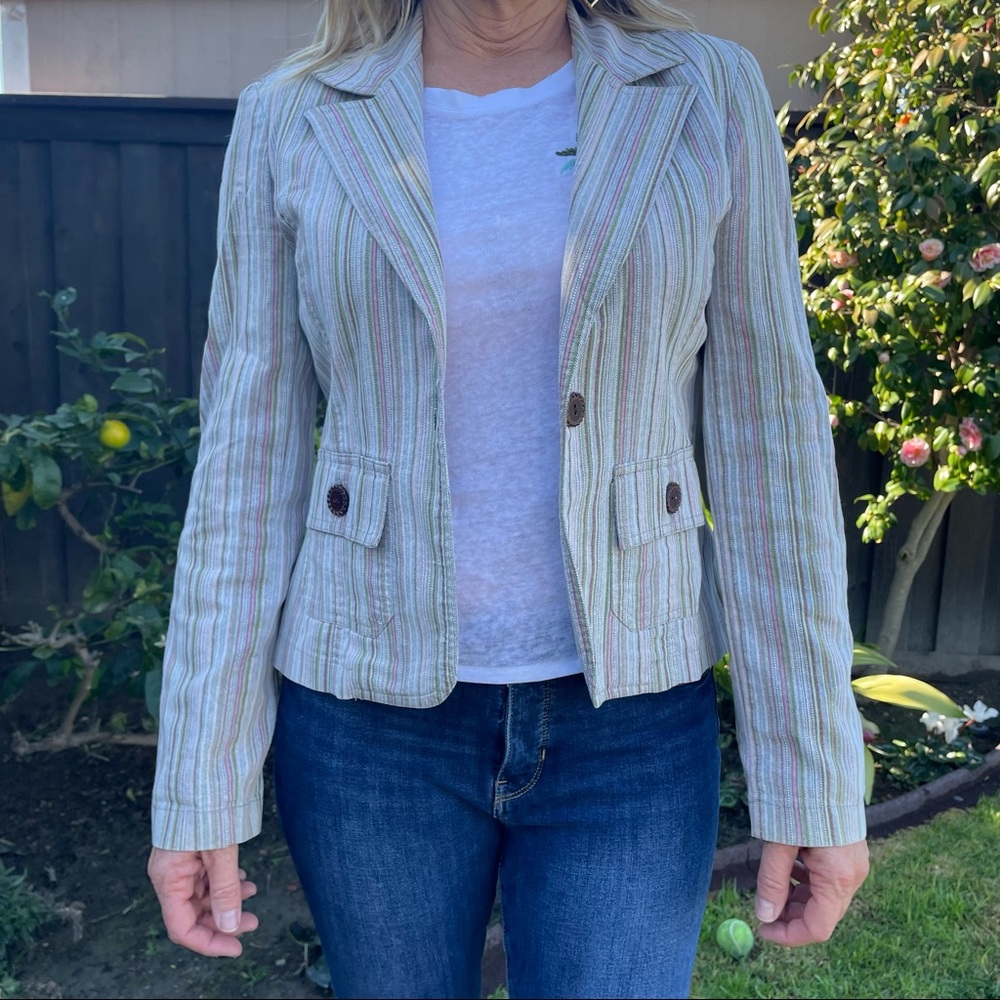 Striped Petite Blazer CUTE